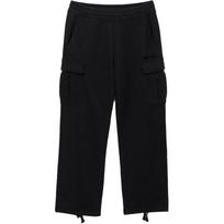 New Era Solid Color Mid Waist Loose Straight Leg Cargo Pants Unisex pants Black 14398013 L black