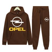 For Opel CorsaMen's Women 2Pcs Sets Fleece Sweatshirt Hoodies Pants OPEL Car Male Sportswear Tracksuits Unisex Ensemble Homme S ruda