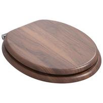Soft Close Toilet Seat Brown 44 x 38 cm MDF Panel