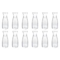 Skaidrių pumpurų vazų rinkinys Mažos retro plastikinės pumpurų gėlių vazos stalo puošybai Mini vazos vestuvių namų stalo dekoracijoms 1 white