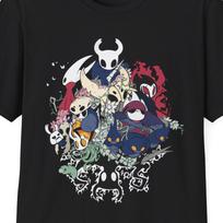 Hollow Knight characters collage Unisex Crew Neck Cotton T-Shirt and kids tshirt | insect knight gaming art 100 white