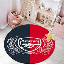 1PC round rug Arsenal Football Club Crest Printed Round Area Rug ,Rug For Home Office, Round Chair Rug, Decorative Carpet Fan gifts Christmas gift Diameter 60cm