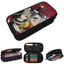 Soul Eater Anime Pencil Case for Kids School Pen Box Pencil Bag Stationery Supplies Pen Holder Bag 21x10.5x5cm black