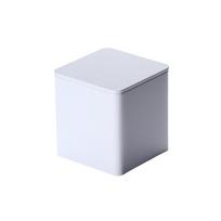 Square Tea Tin Large Capacityf Sealed Tea Can Hiqh Quality Coffee Bean Storage Box  for Home&Travel White-S