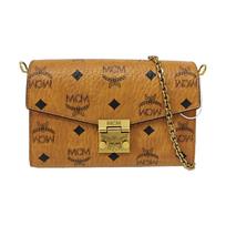 [Pre-Owned] Millie Visetos Monogram Chain Coated Canvas Crossbody Shoulder Bag Small - Very Good #1TKGILL ONE SIZE brown