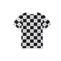 Vans Checkerboard Skull Print Vintage American Crew Neck Short Sleeve T-Shirt Unisex T-Shirt Black White VN0A54JUZ79 L black