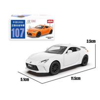 1/37 Toyota GR86 sportinio automobilio lydinio mastelio modelis Metalinis lietas miniatiūrinis automobilio modelis Metalinis lietas statinė kolekcija Vaikų žaislas balta