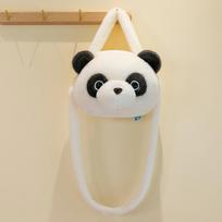 Cute national treasure giant panda plush doll backpack doll schoolbag large capacity backpack gift souvenir 23cm0.245kg beige