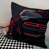 Dodge Challenger Srt Pagalvės užvalkalas Kvadratinė pagalvė Miegamojo Sofa Laisvalaikio Komforto Pagalvėlė Automobilio Svetainės Namų Dekoras 16x16Inch black