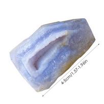Natural Mineral Ore Blue Lace Agate Crystal Stone Healing Quartz Ore Mineral Energy Stone Fluorite Ornaments Vase Filler Rocks mėlyna