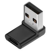 USB 3.0 Male to Type C Female 90 Degree Right Angle Extension Adapter USB C Upward Downward Connector 10Gbps for Laptop