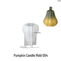 3D Fruit & Vegetable Scented Candle Silicone Mold - Apple, Pear, Peach, Pumpkin white