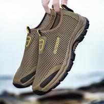 Breathable Mesh Men Summer Hiking Shoes Non-slip Waterproof Outdoor Trekking Walking Climbing Water Sneakers Athletic Trainers 39 ruda