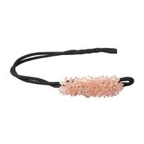Fashion Rhinestone Glass Beads DIY Twist Bun Donuts Magic Hair Curler Shiny Hair Accessories Hair Styling Tools Hair Bun Maker rožinė