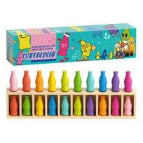 Bottle Color Matching Board Game, Memory Challenge Toy with 14 Colorful Bottles & Wooden Storage Rack, 2-4 Players Family Night Drink Color Match Toy A blue
