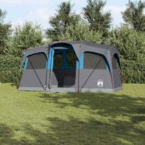 Family Tent with Roof Blue and Grey 435 x 255 x 216 cm