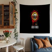 G-Guns N R-Roses Rock Anime Tapestry Hanging Tarot Hippie Wall Rugs Dorm Home Decor 100X70CM gray