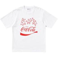 Uniqlo X Keith Haring X Coca-Cola Collaboration FW24 Coca-Cola Logo Print Round Neck Short Sleeve T-Shirt Unisex Tops White 474417-00 XL white