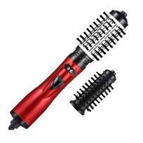 Multifunctional 3 In 1 Hot Air Brush Automatic Rotating Curler Round Rotating Rotating Hair Brush Hot Air Dryer Volumizer Styler UK Plug raudona