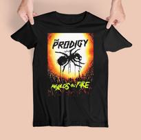 New Rare The Prodigy World's On Fire Cotton Black Full Size Unisex T Shirt BL627 XL white