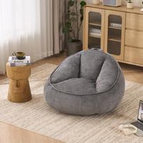 Bean Bag, Bean Bag for Adults and Children, for Living Room, Bedroom, Playroom, Office-Medium (Light Gray) 90 x 90 x 59 cm pilka
