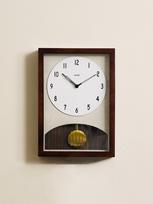 Ainobia Ormi Retro Wonder Clock Wood Silent Pendulum Clock Ormwdc (Walnut) / Free black