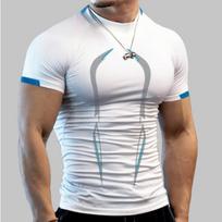 Male Summer Sport Slim Fit Short-sleeved Quick Dry Gym Clothes Men's Basic Sports Tops O-Neck Short Tees Asian M balta