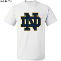 Notre Dame Logo Graphic Print T-Shirt XXL blue