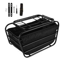 Bike Rear Basket,Heavy Duty,bicycle Rear Organizer,Pet Carrier Cargo Case for Cycling Riding Outdoor Camping Groceries Daily. black