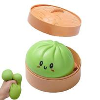 Kawaii Dumpling Squishy Toys Advent Calendar Dumpling Slow Rising Stress Relief Sensory Set Blind Box Desk Decor Christmas Gifts beige