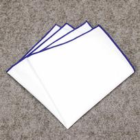 Vyriška balta nosinė balta ekologiška kišeninė kvadratinė Hankies medvilnė, minkšta vienspalvė karališkos mėlynos spalvos