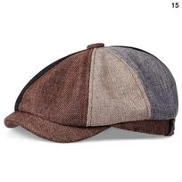Men Casual Peaky Blinders hat Spring Autumn Retro Beret Hats Wild Casual Hats Unisex Wild Octagonal Cap girl Newsboy English hat 56-62CM gray