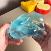 Blue Maltose Stress Soft Ball Fidget Sensory Toy For   Slow Rebound Squeeze Decompression Toy For Adults blue