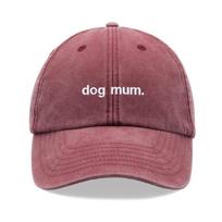 1Pc  Dog Mum.   Vintage Washed Kanye Baseball Cap For Women,Leisure Driver Hat Low Adjustablewindyproof Dad Cap For Daliywear brown