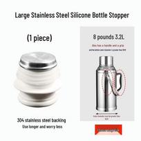 Silicone Hot Water Bottle and Kettle Stopper Lid white