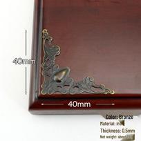 Retro Wooden Box Corner Protector - Chinese Furniture Hardware Accessory gray