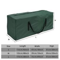 Large Capacity Storage Bag Waterproof Dustproof Cushion Duffel Bag Capacity Furniture Protective Cover Christmas Tree Mobile Bag 173x76x51cm žalia