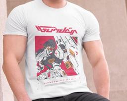 Retro Gundam Universal Century Unisex Tee Gundam Wing Vintage Old School Mech Anime Lovers Manga Fan Gift 3XL white