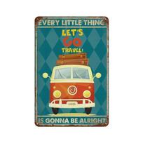 Vintage Hawaii Surfing Beach Party Metal Tin Sign Wall Decor For Bar Cafe Club Home Room (as the picture,20x30cm) blue