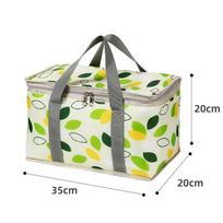 Thickened Large Capacity Insulated Outdoor Camping Picnic Bag Foldable Picnic Basket Handheld Lunch Box Insulated Bag A4 beige