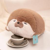 Cute Seal Plush Toy Lifelike Stuffed Marine Life Sea Otter Soft Doll Simulation Seal Pillow Cushion Toys Birthday Gift brown