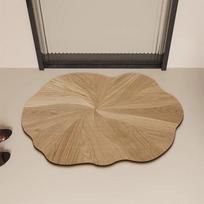 Coco Wood Grain Bathroom Absorbent Mat Bathroom Entrance Diatom Ooze Floor Mat Quick-Drying Non Slip Floor Mat Bathroom Carpet 60CM beige