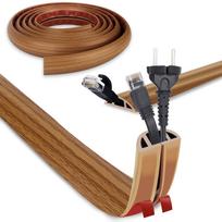Cable Cover, Cord Cover, Floor Cable Management System, PVC, Flame Retardant Material, Insulated, Impact Resistant, Soft, Freely Cuttable, Adhesive,