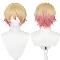 Anime Tenma Tsukasa Cosplay Perukai Projektui Sekai Cosplay Trumpi Šviesūs Gradientiniai Rožiniai Party Perukai Vyrams Berniukams beige