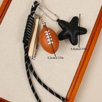 Cute Bag Pendant Keychain With Mini Camera 8 Ball Pendant Braided Strap For Handbags Backpacks Keys Decor A830 black