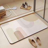 Coco Bathroom Floor Mat, Diatomaceous Earth Absorbent Mat for Bathroom, Entrance Mat for Restroom, Non-Slip Mat for Bathroom and Toilet Time_40*60Cm / Diatom Mud 2.5 white