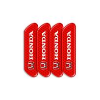 4 vnt. Automobilio durų saugos įspėjamieji atspindintys lipdukai emblema Honda Fit Mugen Insight Type S R VTEC DOHC Modulo Vezel Legend RR Si raudona