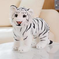 30cm Imitacija Laukinio Gyvūno Tigro Pliušinis Lėlė Realistiškas Tigras Leopardas Liūtas Pliušinis Žaislas Namų Dekoracija Gimtadienio Dovana Berniukams about 30cm gray