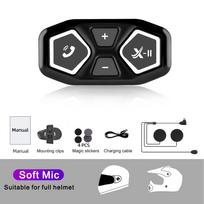 X11 Bluetooth Motociklo Šalmo Laisvų Rankų Įranga Vandeniui Atspari 1200mAh Belaidės Ausinės Laisvų Rankų Skambutis Triukšmo Mažinimas Motociklo Ausinė black