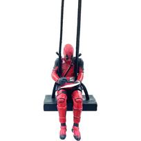 Deadpool Car Swinging Cute Ornament Rear View Mirror Decorations Accessories black